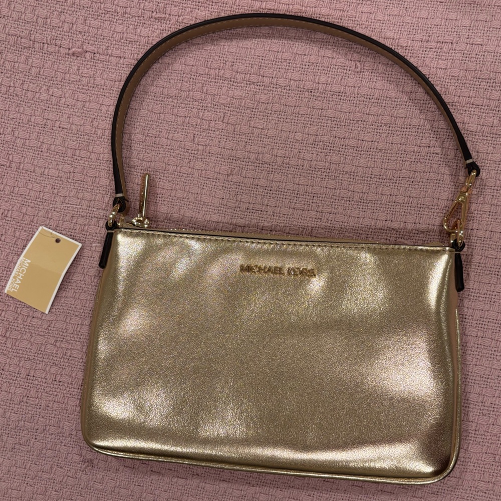 Michael Kors Jet Set Travel Gold Wristlet - Picture 4 of 5